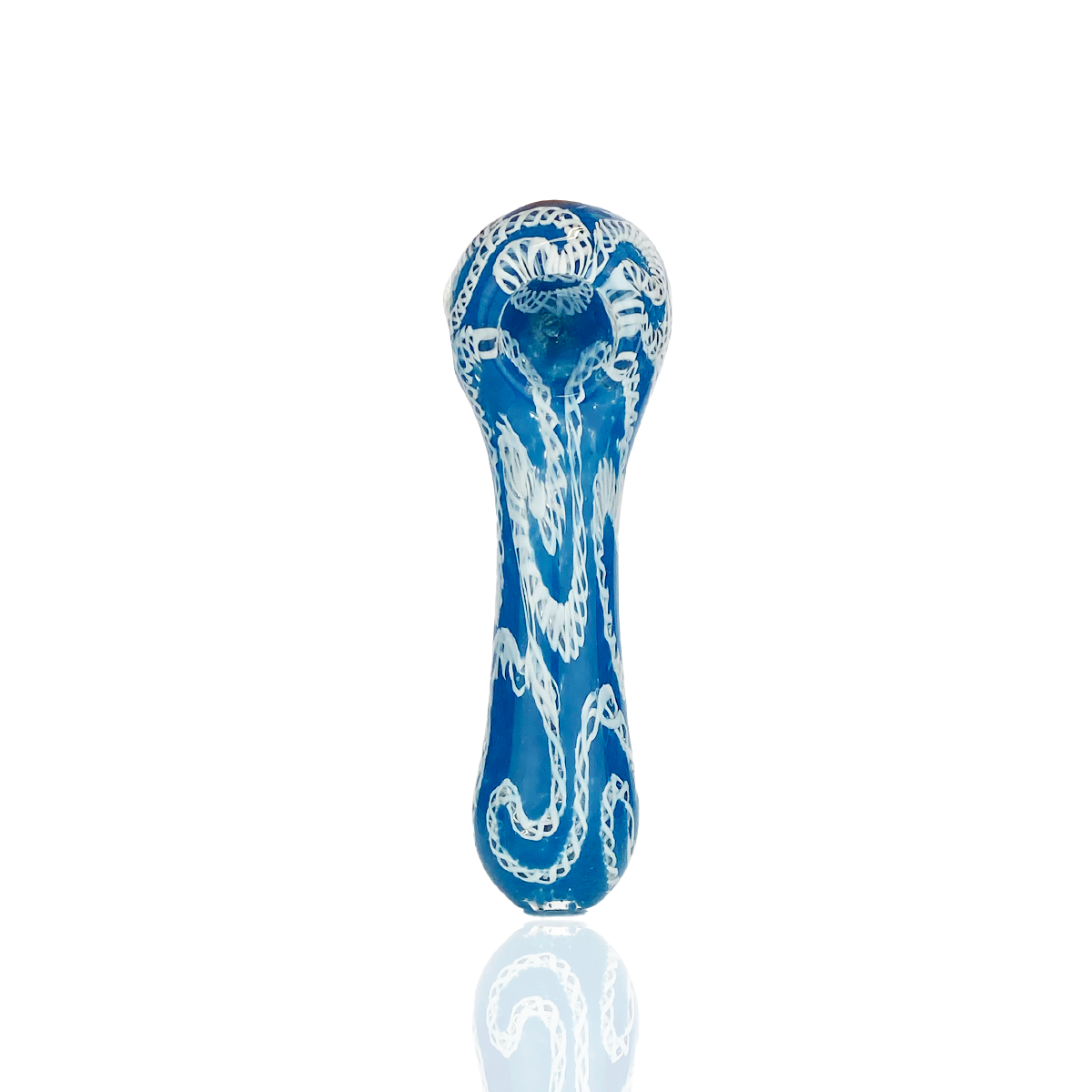 Artisan 4.5" Spoon Pipe with Twisted Frit Glass - Image 2
