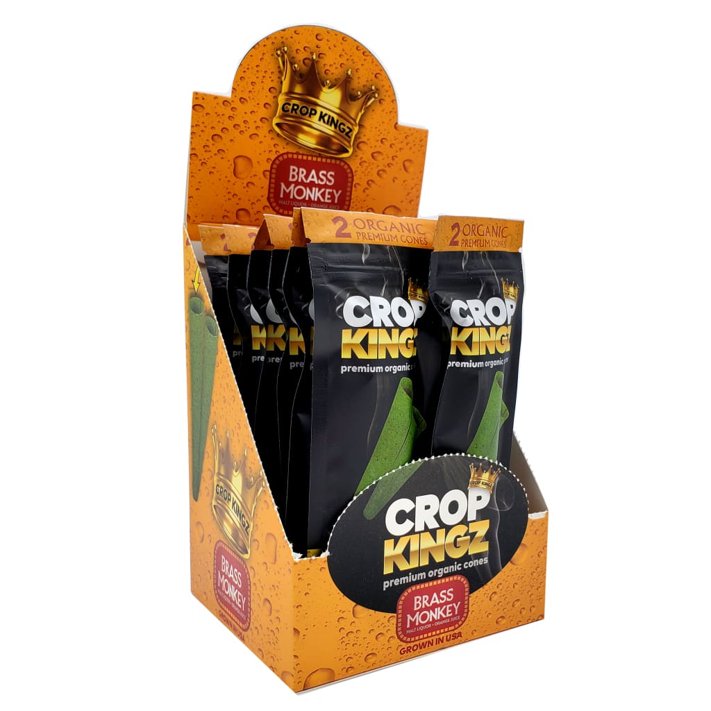 Crop Kingz Premium Hemp 1 1/4″ Size Cones – Brass