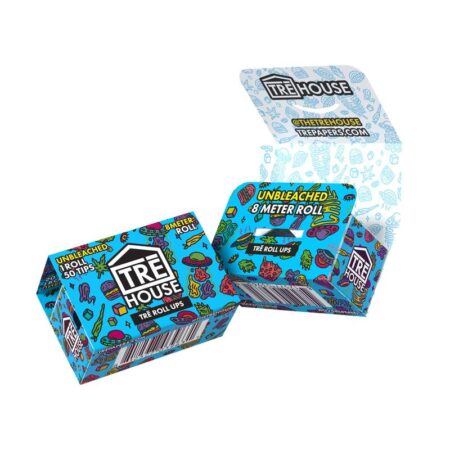 TRE Roll Ups - 8m Roll w/Filter Tips - Unbleached - (10 x 16 Packs) 160pc MC