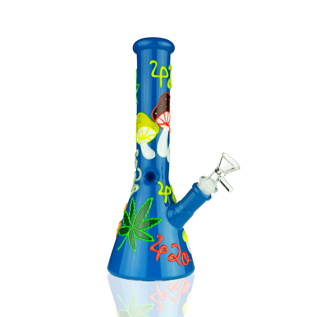 10-Inch Glow-in-the-Dark Beaker Water Pipe - Image 4