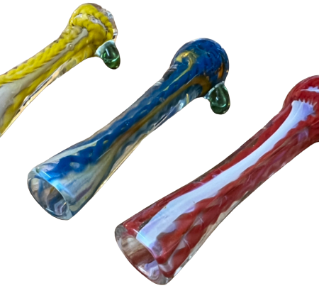 3” US Chillum Internal Twist Design Tobacco Dry Herb Glass Hand Pipe