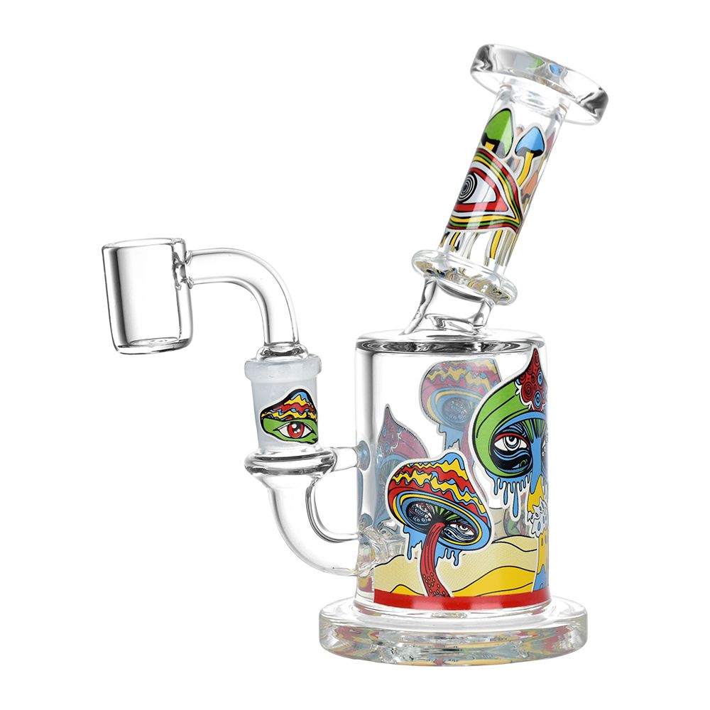 Fungi Eyes Glow In The Dark Glass Dab Rig – 6″