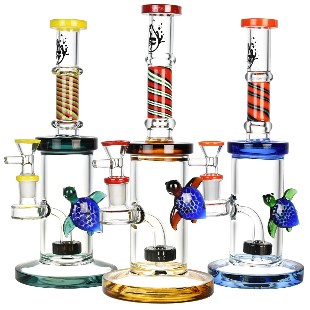 Pulsar Sea Turtle Journey Water Pipe – 9.75″/14mm F/Colors Vary