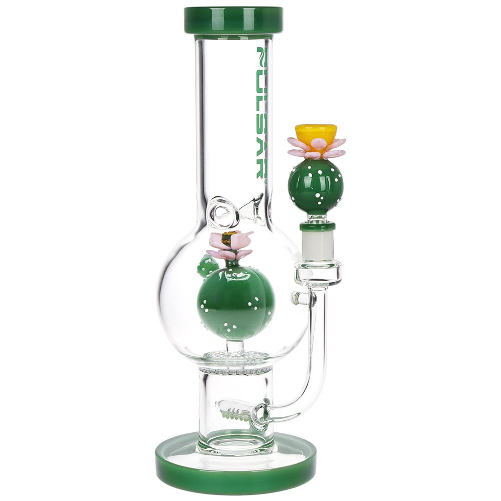 Pulsar Peyote Bloom Bubble Base Glass Water Pipe – 12.25″ / 14mm F