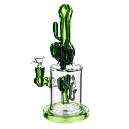 Glass Cactus Bong with Desert Cactus Design and Scorpion Cactus Perc