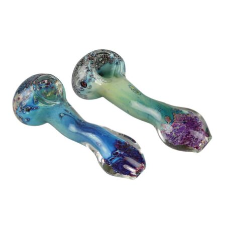 Silver Fumed Glass Spoon Pipe – 5 Inch Durable Hand Pipe