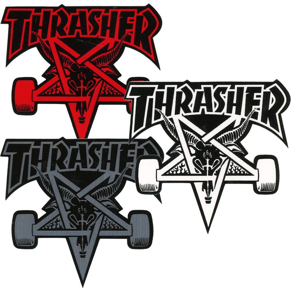Thrasher Pentagram Skate Wheels Sticker | 4.5″x4.25″