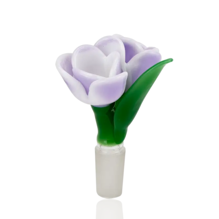 Lavender Tulip Bowl Piece by Empire Glassworks