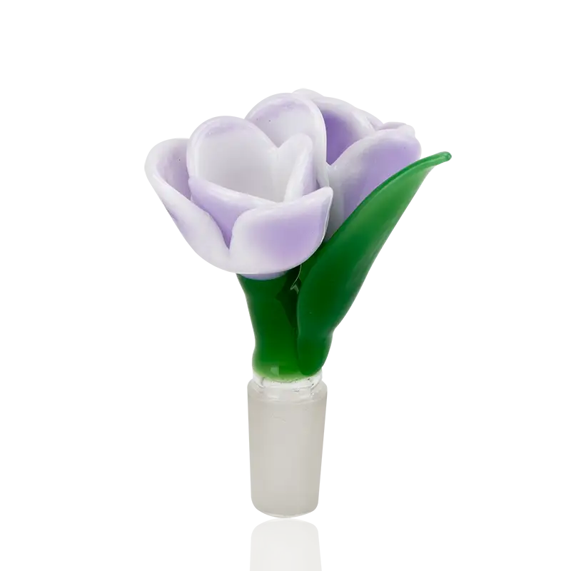 Lavender Tulip Bowl Piece by Empire Glassworks