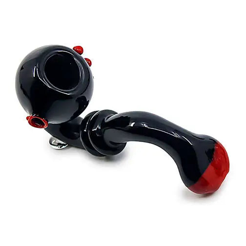 LEAF Glass Hand Pipe – Red Tip 5 Inch, Premium Quality
