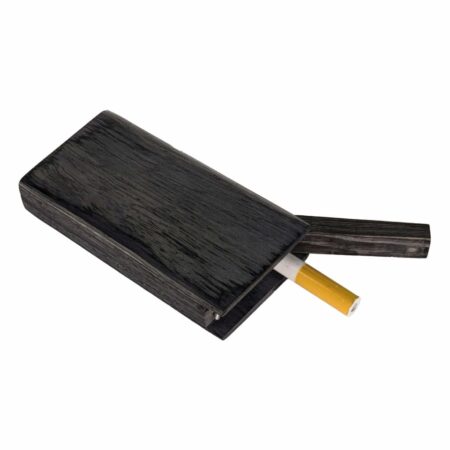 Flat Magnet Wooden Dugout with Metal Cigarette Chillum Wood Container