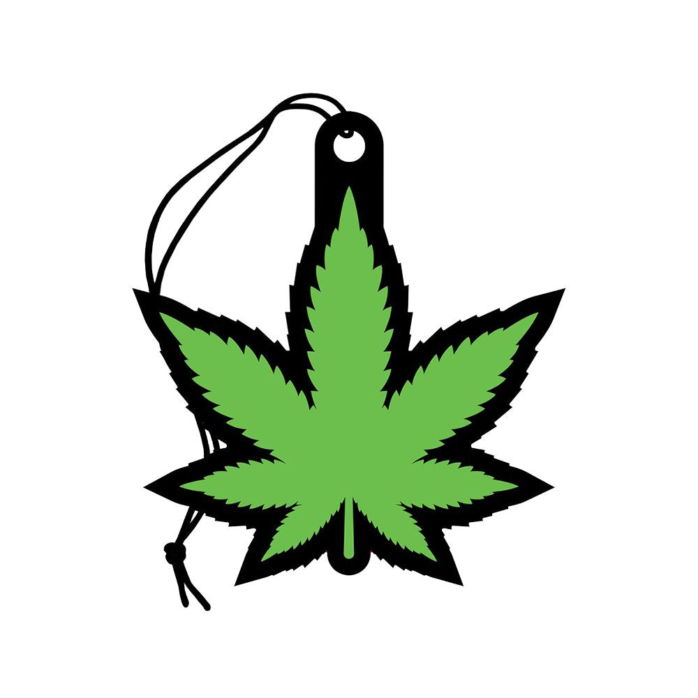 Wood Rocket Car Air Freshener – Green Hemp Leaf / Forest Scent