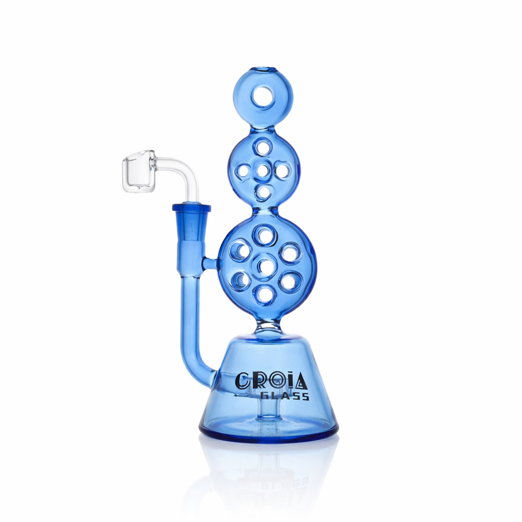 8" Triple Stack Swiss Perc Recycler Dab Rig | Croia Glass - Image 5