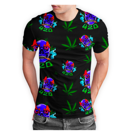 Skull & Leaf Black Short Sleeve Tee - 5 Pack