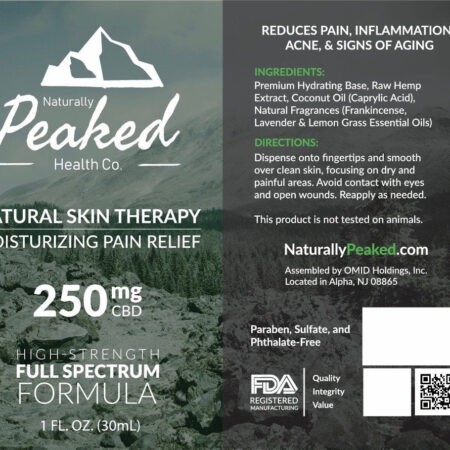 Moisturizing Pain Relief CBD Infused Lotion 250mg Full-Spectrum