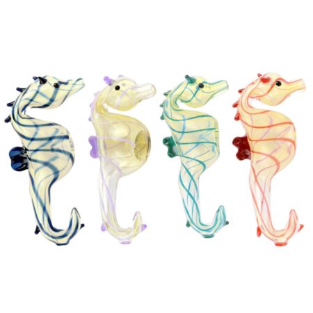 Ocean-themed Seahorse Borosilicate Glass Hand Pipe