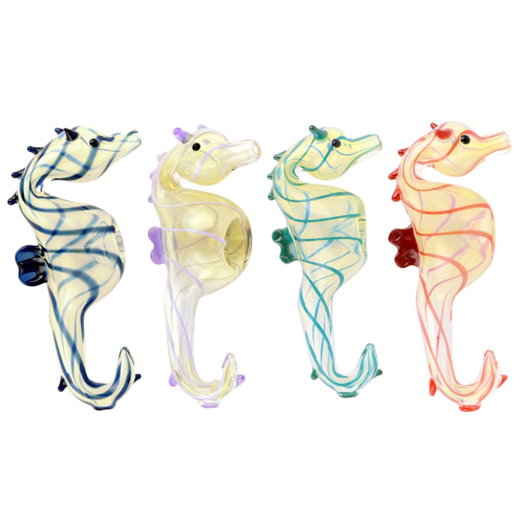 Ocean-themed Seahorse Borosilicate Glass Hand Pipe