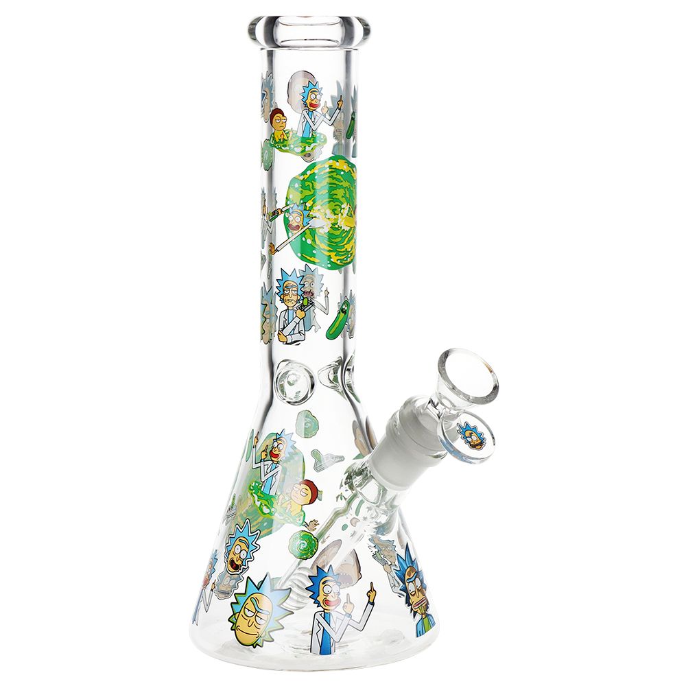 Rick and Morty Portal Glass Water Pipe – 9.75″ / 14mm F