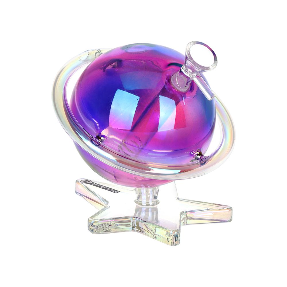 Pulsar Planetary Ring Electroplated Glass Water Pipe – 5.5″ / 14mm F