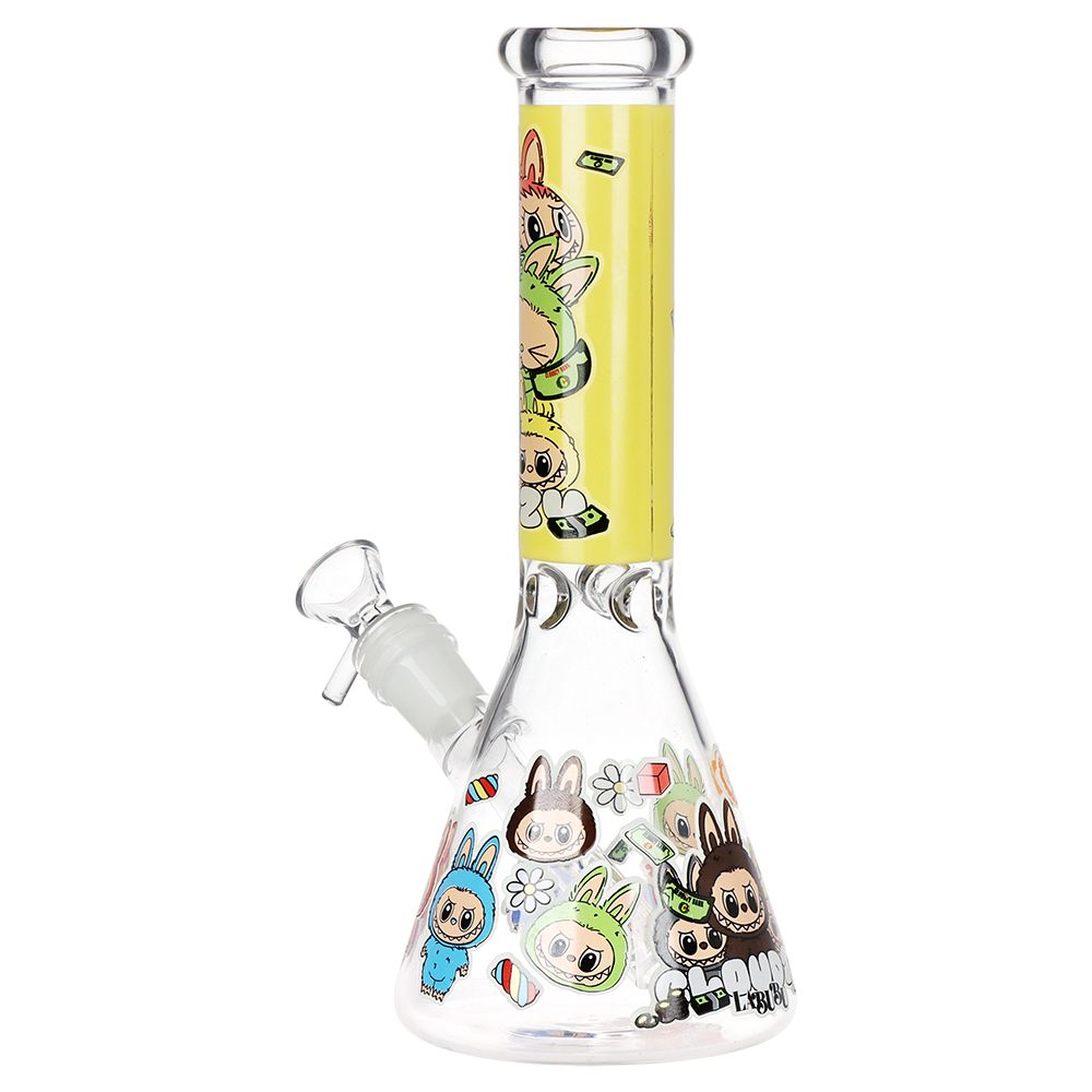 Funny Animal Beaker Glass Water Pipe | 9.75″ | 14mm F | Designs Vary