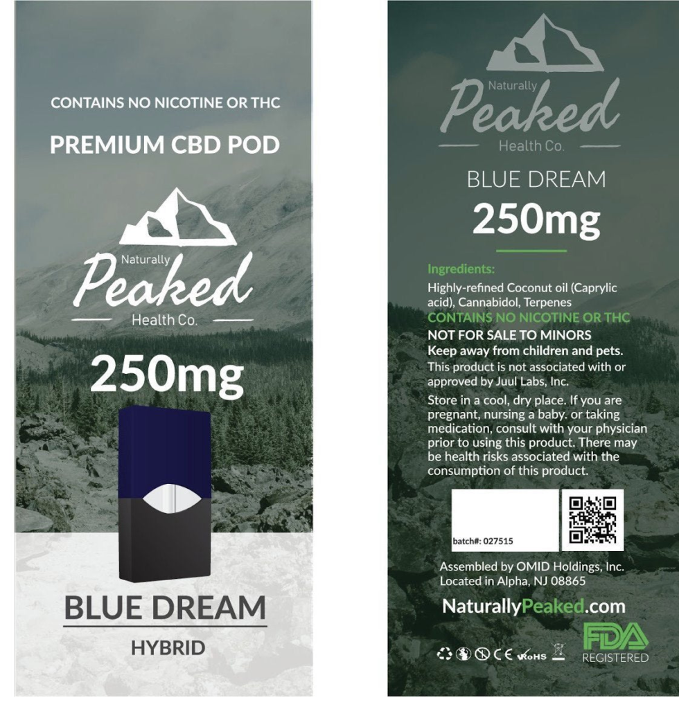 250MG Organic CBD Vape Pods | Individually Packaged | Naturally Peaked CBD