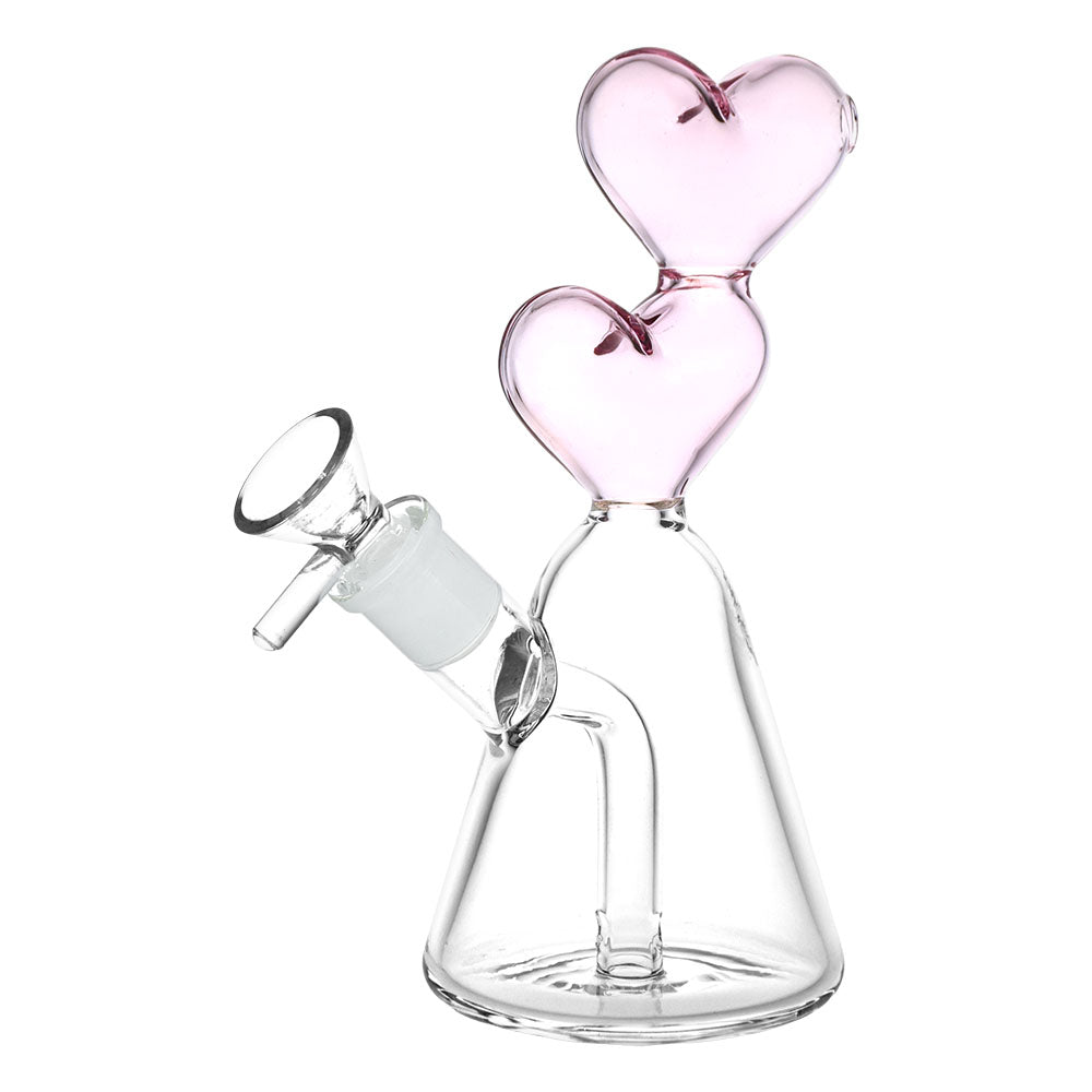 Hearts Converge Glass Water Pipe – 6.75″ / 14mm F