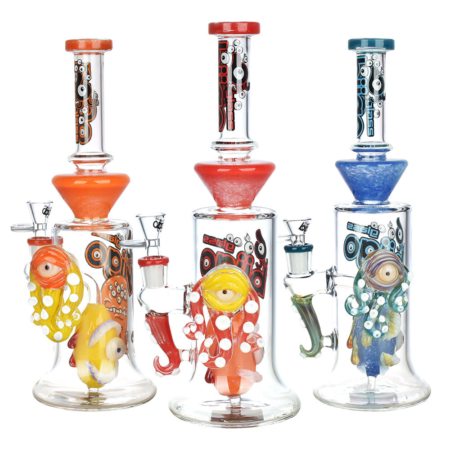 BIIGO Crazy Octopus w/ Eyeball Water Pipe - 12.25" / 14mm F