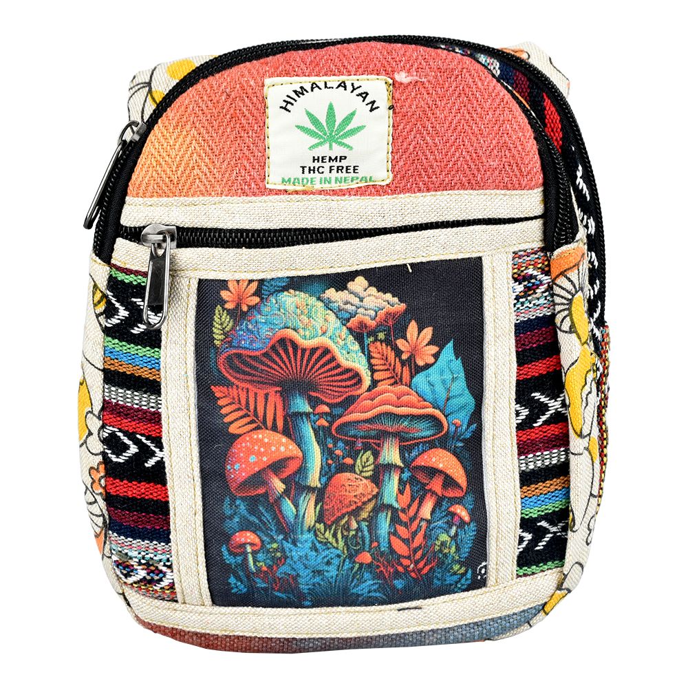 Threadheads Tie-Dye Mushroom Garden Pactchwork Sling Bag – 9″x8″