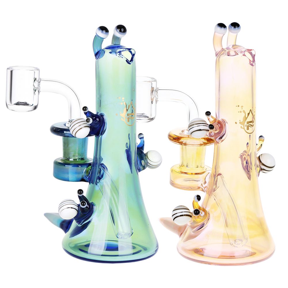 Pulsar Snail Smoochies Glass Dab Rig | 6″ | 14mm F