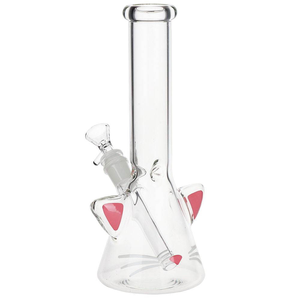 SeshGear Kitty Whiskers Beaker Glass Water Pipe – 9.75″ / 14mm F