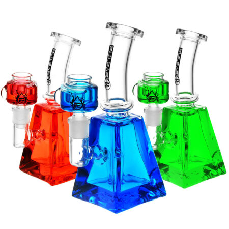 Pulsar Glycerin Series Squared Water Pipe – 7″/14mm F/Colors Vary
