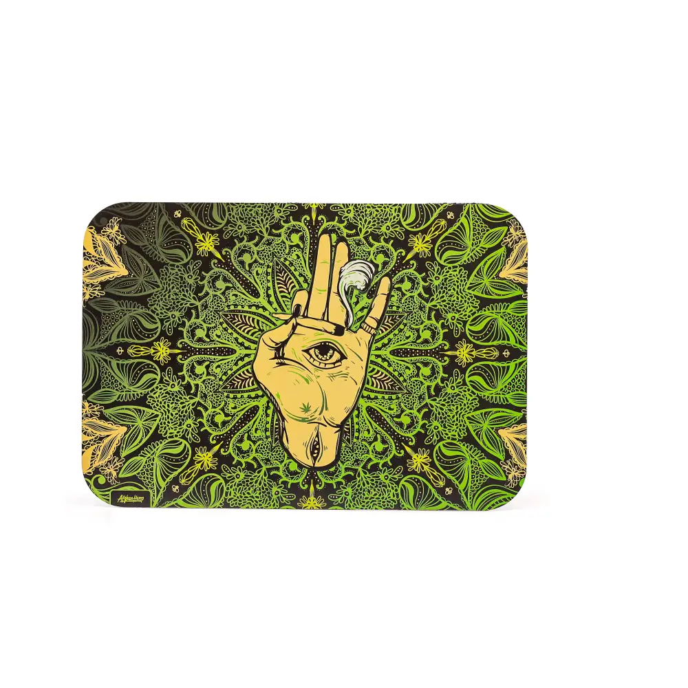 Afghan Hemp Metal Tray for Rolling and Organization - Image 7
