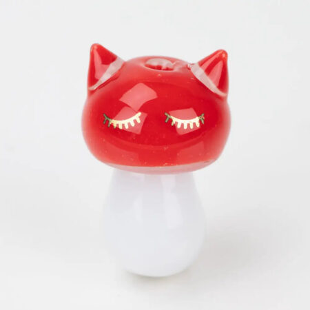 Sakibomb Kitty Head Carb Cap Red Glass Accessory