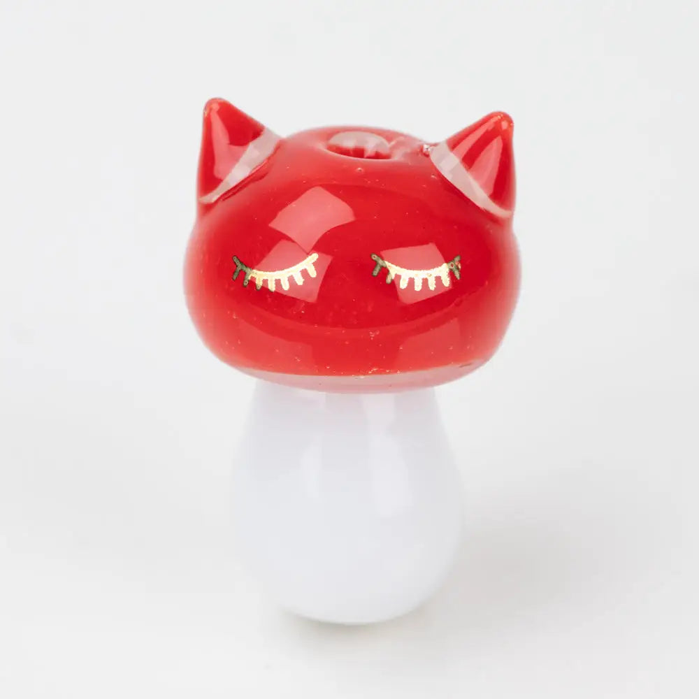 Sakibomb Kitty Head Carb Cap Red Glass Accessory