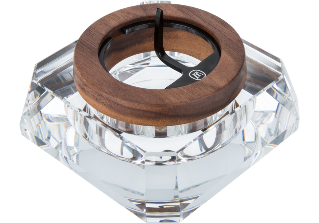 Marley Natural Black Walnut Crystal Ashtray