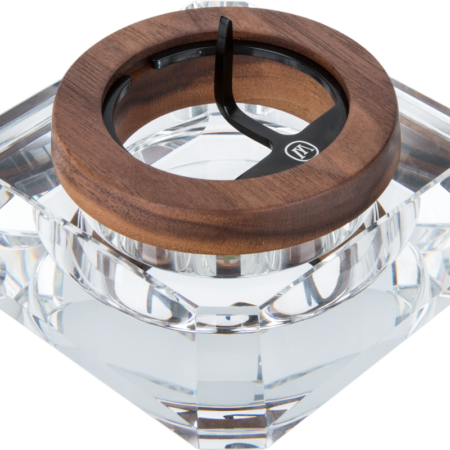 Marley Natural Black Walnut Crystal Ashtray