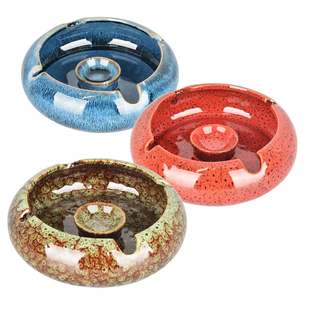 Fujima Reactive Finish Ceramic Ashtray | 6.5″