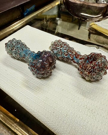Ripkitty 5″ Blue Spike Spoon Dry Herb Hand Pipe