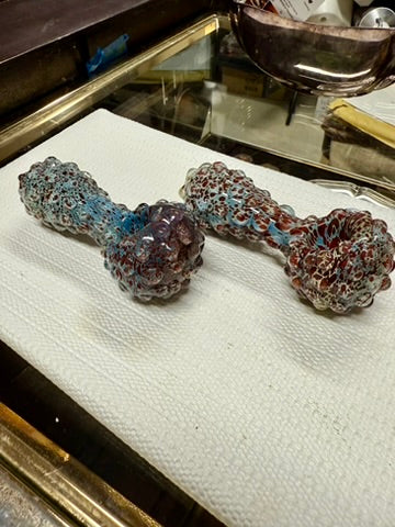 Ripkitty 5″ Blue Spike Spoon Dry Herb Hand Pipe