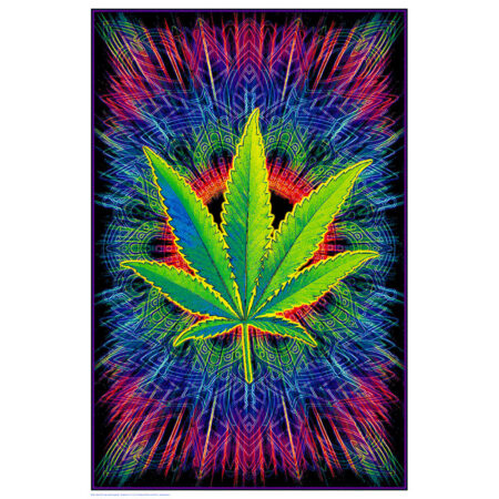 Canna Vibes Non-Flocked Blacklight Poster