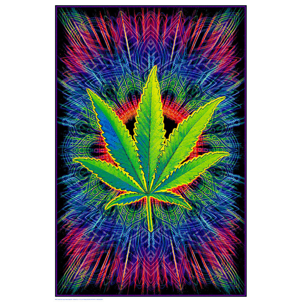 Canna Vibes Non-Flocked Blacklight Poster