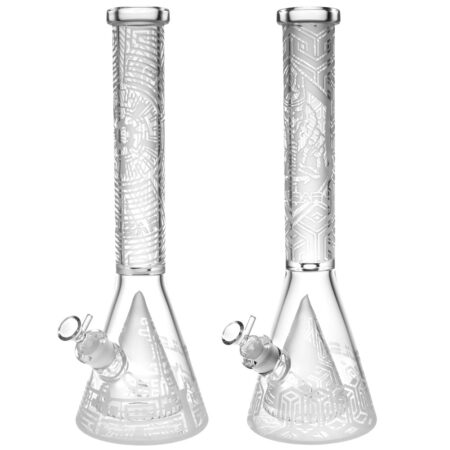 Pulsar Mystical Geometry Beaker Water Pipe - 16"/14mm F/Styles Vry