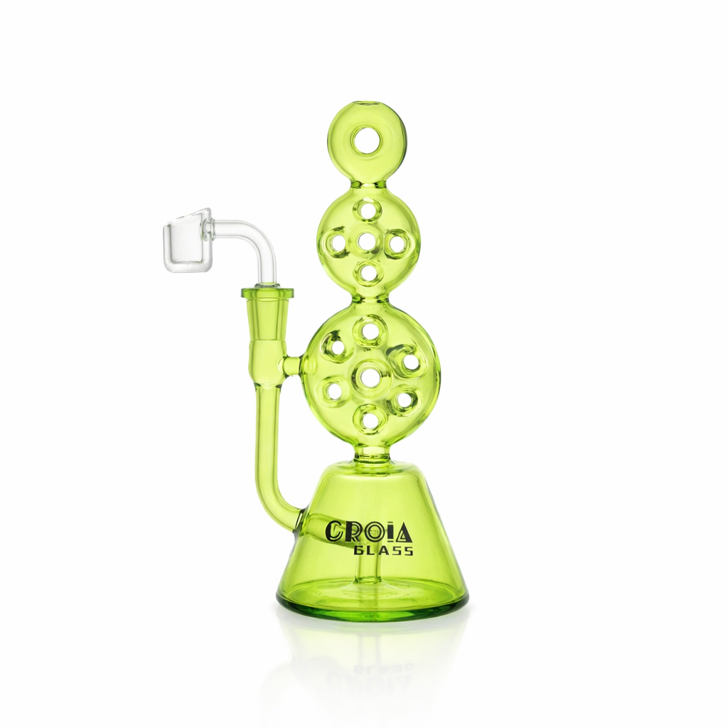 8" Triple Stack Swiss Perc Recycler Dab Rig | Croia Glass - Image 2