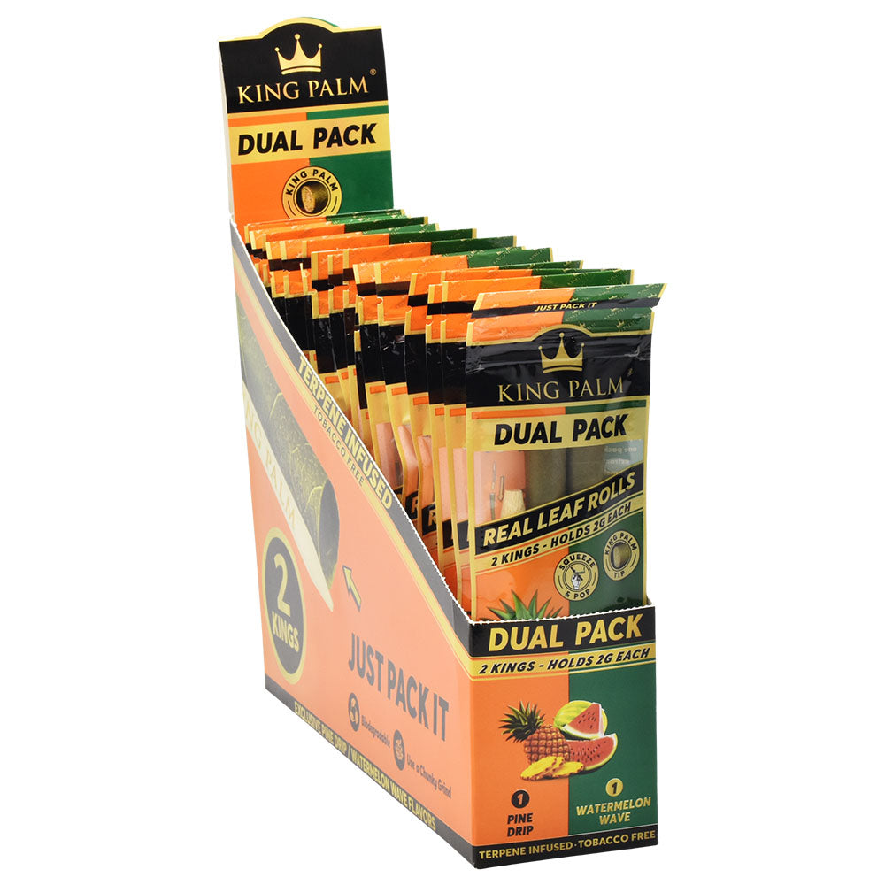 King Palm Hand Rolled Leaf Dual Pack King – Pine Drip / Watermelon 10PC