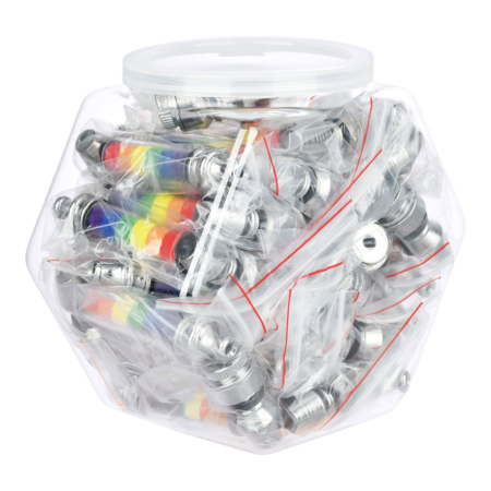 Aluminum Hand Pipe - 3" / Rainbow 25PC Jug -