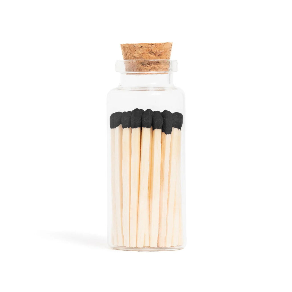 Matches | Medium Corked Vial | Black Tip