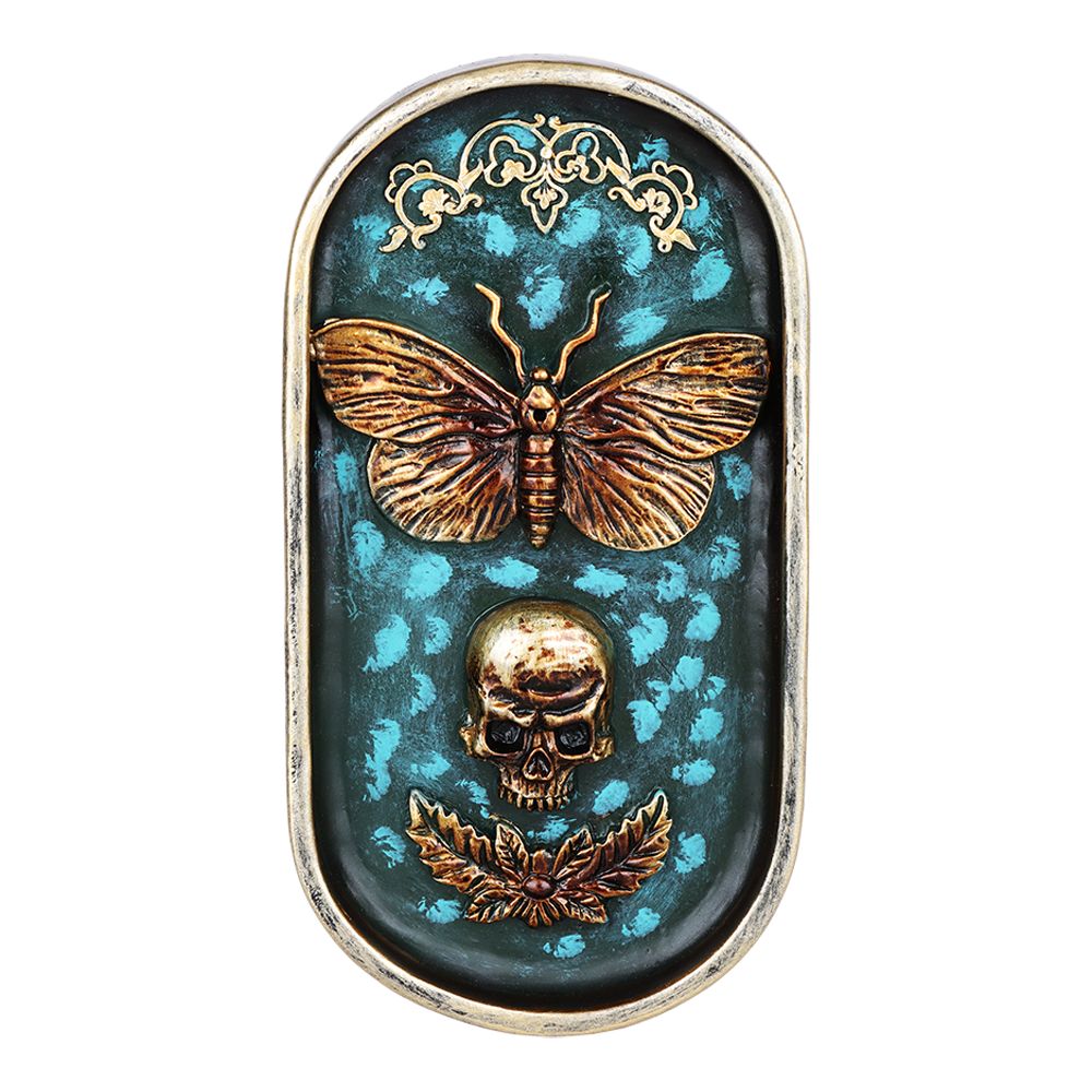 Death Moth Polyresin Incense Burner – 6.75″x3.6″”