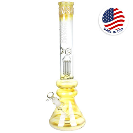Phoenix Rising Double Bubble Beaker Water Pipe -18"/14mm F
