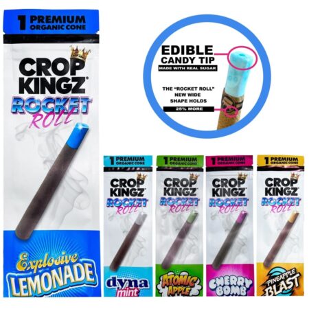 Organic Hemp Wraps with Edible Compressed Sugar Candy Tip