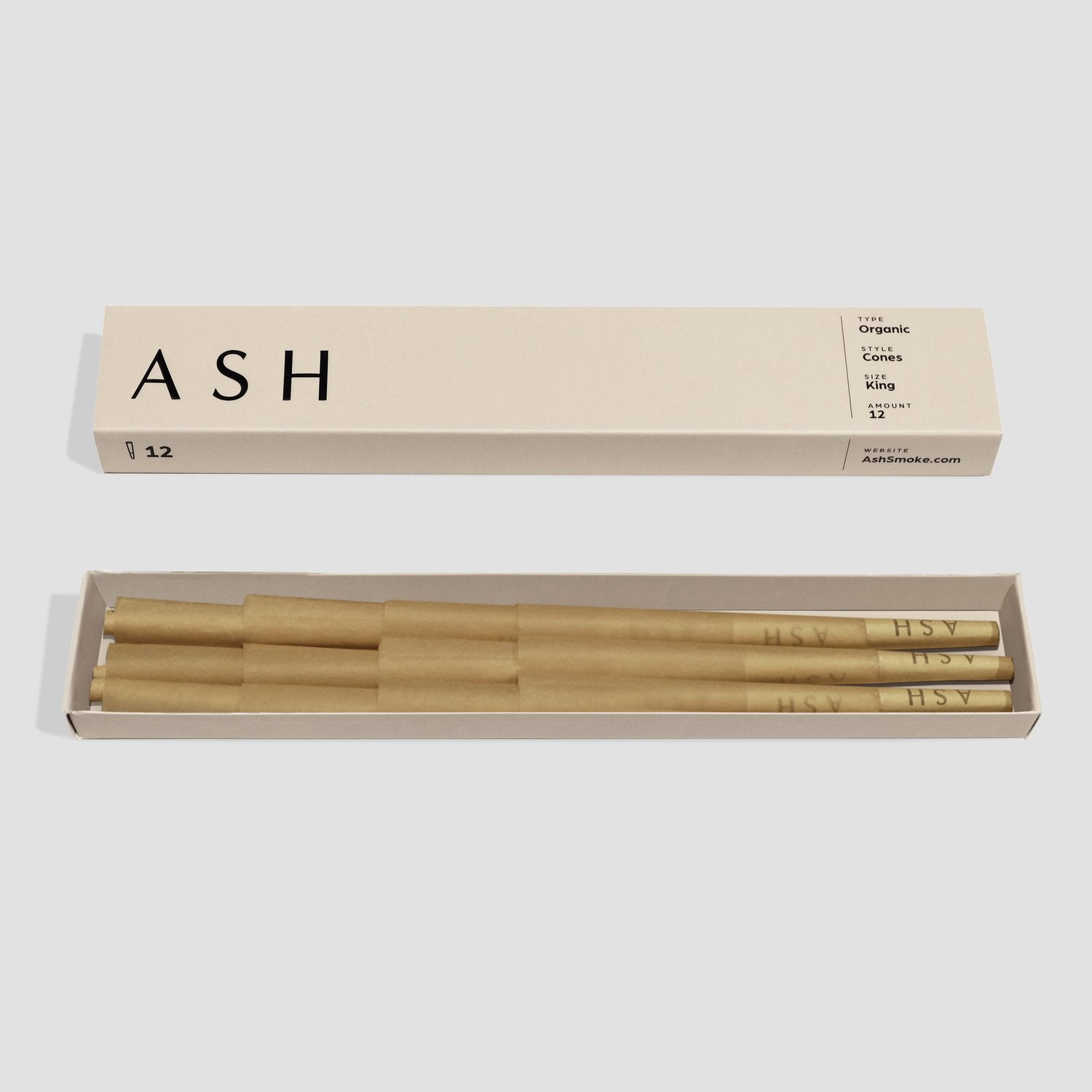 ASH Pre-rolled Cones | Organic | 12 count | Box - Image 2